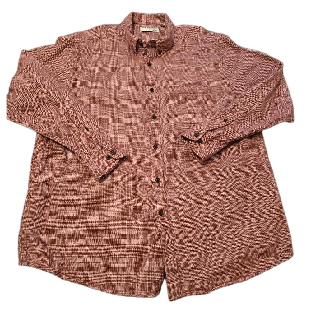 Roundtree & Yorke Portuguese Flannel Shirt Mens XL Plaid Button Down Soft Cotton